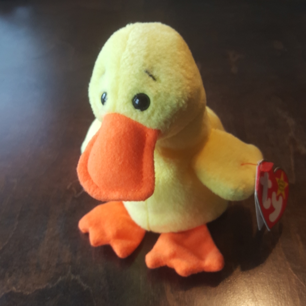 Ty Original NWT QUACKERS Duckling Beanie Baby
